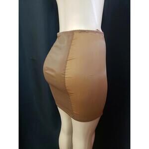 COLLETTE DINNIGAN Sheer Brown Stretch Women's Half Slip Underskirt Size S #CB3